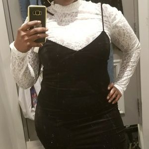 NEW Faux Pearl Lace Top